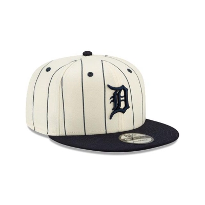 Detroit Tigers Gorra | New Era MLB Pinstripe 9fifty Snapback Cap Mexico - Blancos